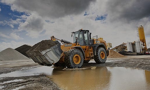 Radlader auf Baustelle